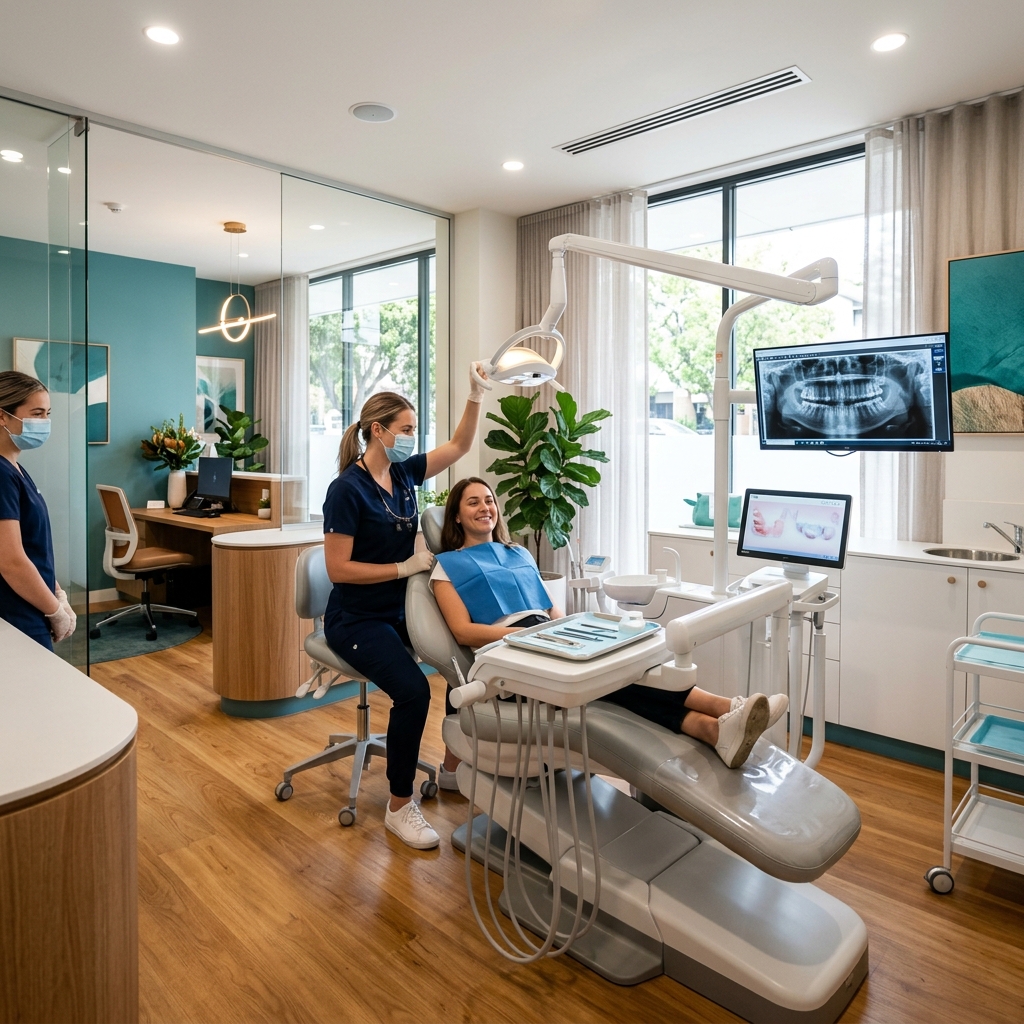 Nisha Dental Clinic modern treatment room and dental chair in Gingee